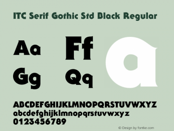 ITC Serif Gothic Std Black