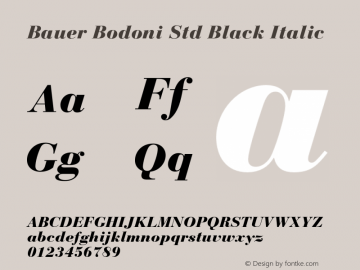 Bauer Bodoni Std Black