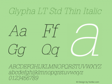 Glypha LT Std Thin