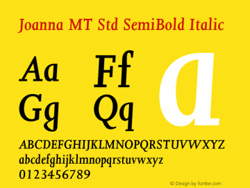 Joanna MT Std SemiBold