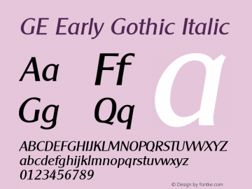 GE Early Gothic