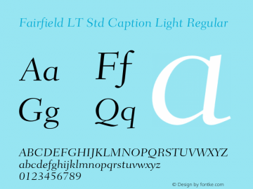 Fairfield LT Std Caption Light