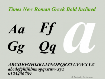 Times New Roman Greek