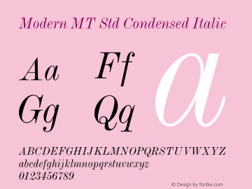 Modern MT Std Condensed