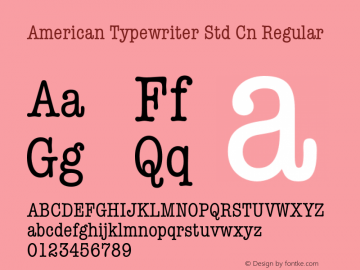 American Typewriter Std Cn