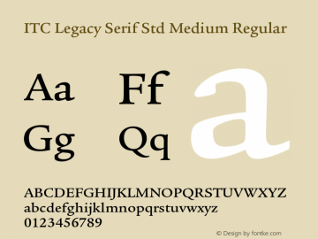 ITC Legacy Serif Std Medium