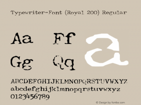 Typewriter-Font (Royal 200)