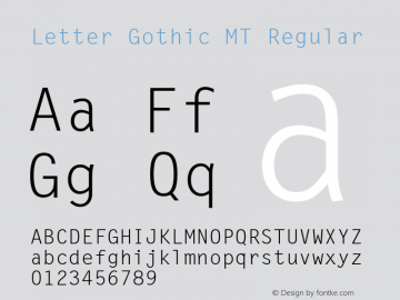 Letter Gothic MT