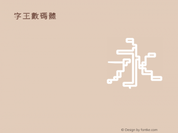 字王数码体0009