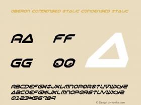 Oberon Condensed Italic