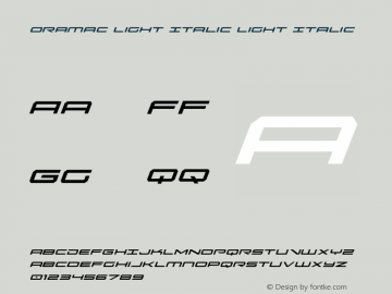 Oramac Light Italic