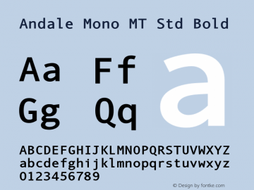 Andale Mono MT Std