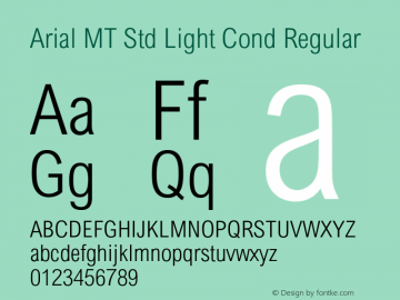 Arial MT Std Light Cond