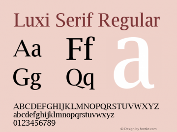 Luxi Serif