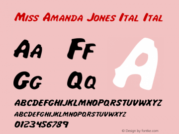 Miss Amanda Jones Ital