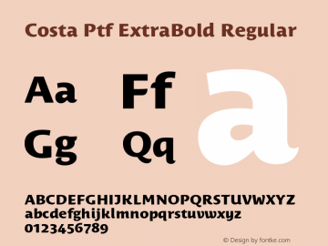 Costa Ptf ExtraBold