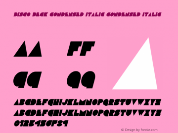 Disco Deck Condensed Italic