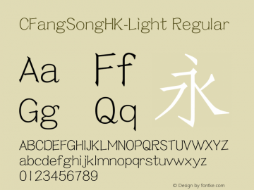 CFangSongHK-Light