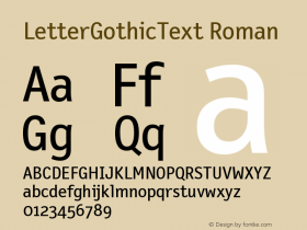 LetterGothicText