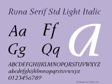 Runa Serif Std Light