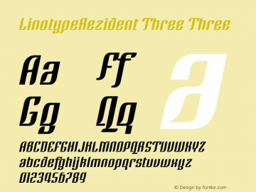 LinotypeRezident Three