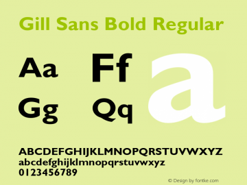 Gill Sans Bold