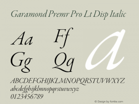 Garamond Premr Pro Lt Disp