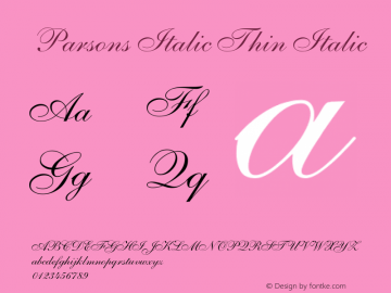 Parsons Italic Thin