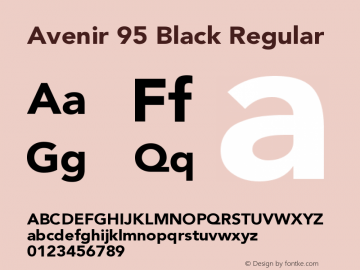 Avenir 95 Black