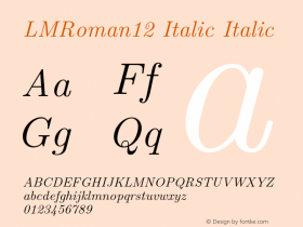 LMRoman12 Italic