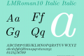 LMRoman10 Italic