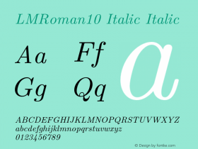 LMRoman10 Italic