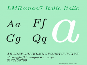 LMRoman7 Italic