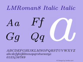 LMRoman8 Italic