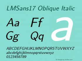 LMSans17 Oblique