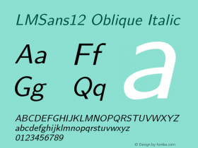 LMSans12 Oblique