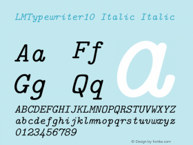 LMTypewriter10 Italic
