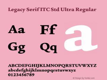 Legacy Serif ITC Std Ultra