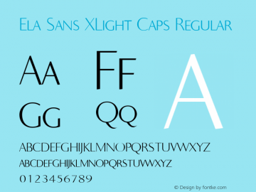 Ela Sans XLight Caps