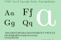 CMU Serif Upright Italic