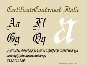 CertificateCondensed