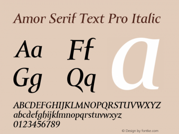 Amor Serif Text Pro