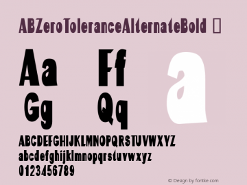 ABZeroToleranceAlternateBold