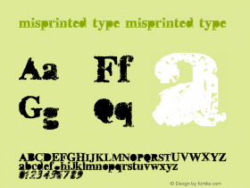 misprinted type