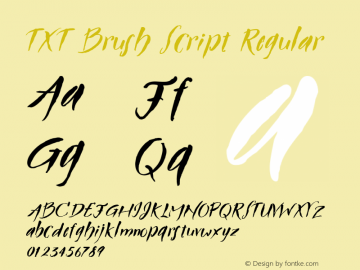 TXT Brush Script
