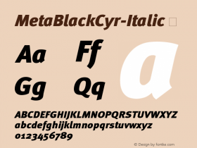 MetaBlackCyr-Italic