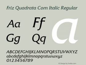 Friz Quadrata Com Italic