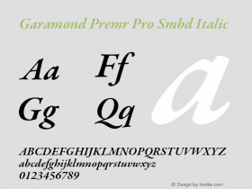 Garamond Premr Pro Smbd