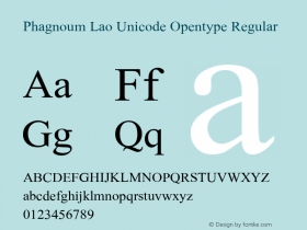 Phagnoum Lao Unicode Opentype