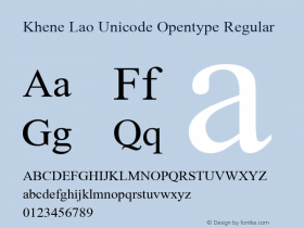 Khene Lao Unicode Opentype